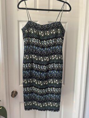 Amanda Smith, size 10, women's black, blue, and flowered spaghetti strap sundres
